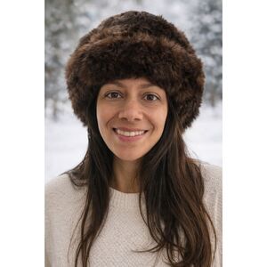 Baby Alpaca Fur Hat Brown Russian Style Winter Luxury Made in Peru